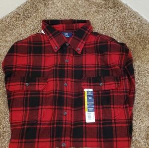 Red black and white flannel